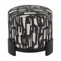 Abstract Round Ottoman