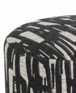 Abstract Round Ottoman