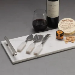 Alabaster Cheese Knives Set of 3