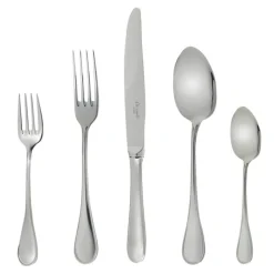 Albi Acier Christofle Stainless Steel Flatware 5 Piece Setting