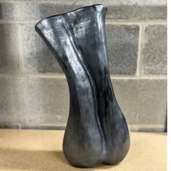 Alluring Metallic Black Vase