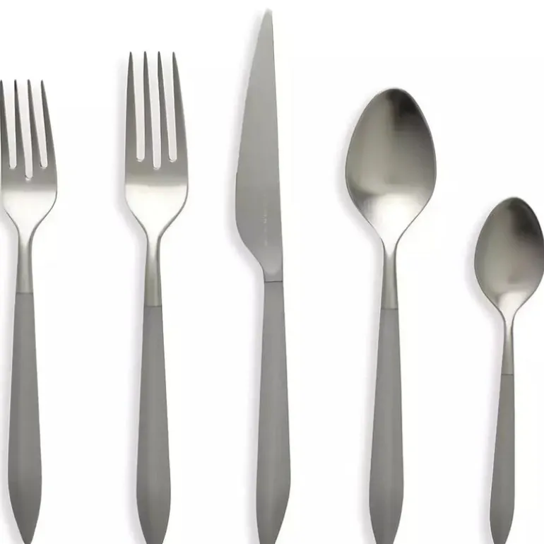 Ares Oro Flatware Grey 5 Piece Setting