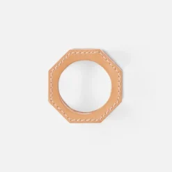 Arthur Leather Camel Napkin Ring Set of 4