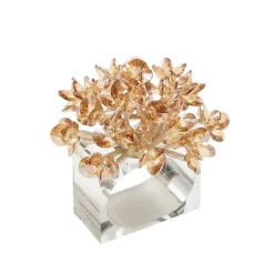 Aster Napkin Ring Champagne Set of 4