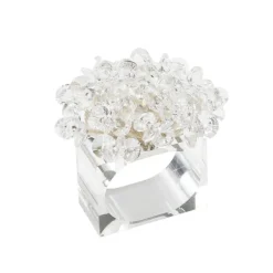 Aster Napkin Ring Crystal Set of 4