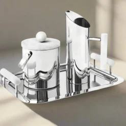 Azure Resin & Stainless Cocktail Shaker