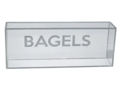Bagel Tray White and Silver