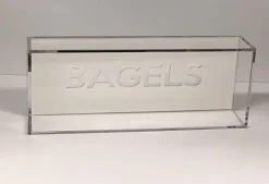 Bagel Tray White and Silver