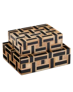Basket Weave Box Set of 2