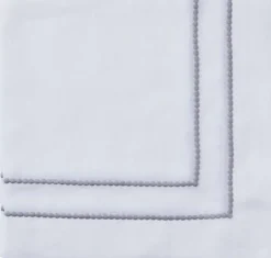 Baubles White & Silver Napkin Set of 4