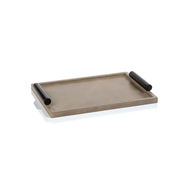 Belle Rectangle Leather Tray
