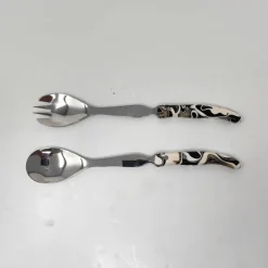 Berlingot Marble Salad Servers Set of 2