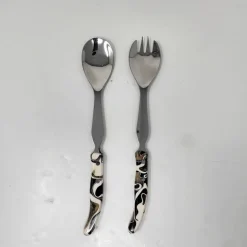 Berlingot Marble Salad Servers Set of 2