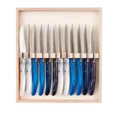 Berlingot Steak Knives - Blue & White Mixed Set of 12