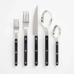 Bistrot Solid Shiny Flatware 5 Piece Setting -