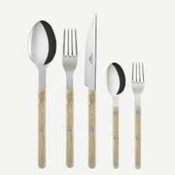Bistrot Solid Shiny Flatware 5 Piece Setting -