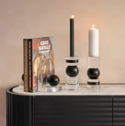 Blitz Black Onyx & Crystal Bookends Set of 2