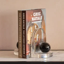 Blitz Black Onyx & Crystal Bookends Set of 2