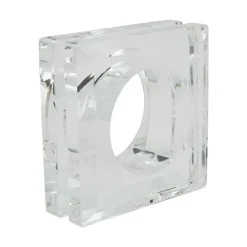 Block Crystal Napkin Ring Set of 4