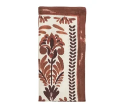 Botanica Napkin Ivory & Brown Set of 4