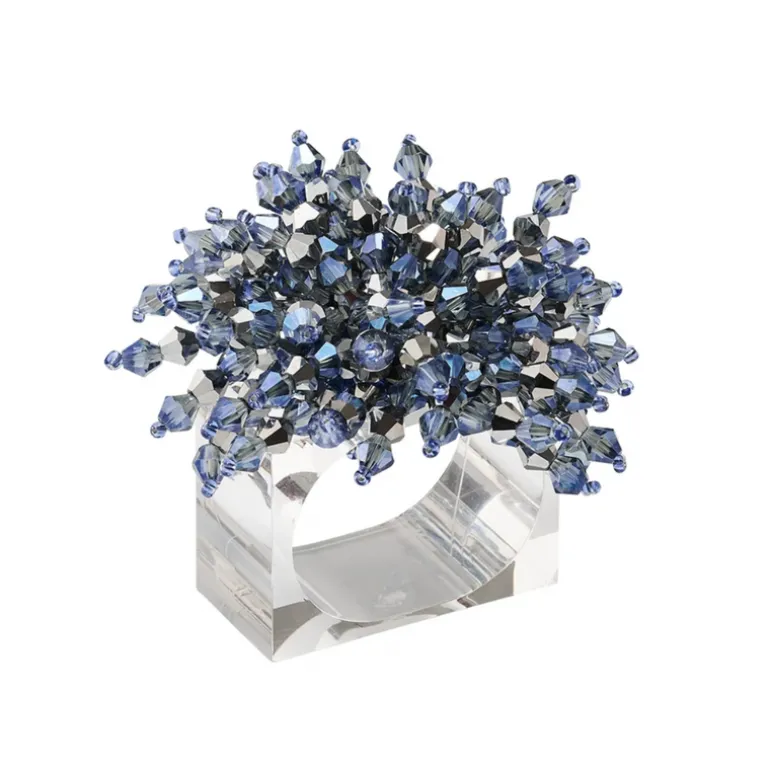 Brilliant Napkin Ring Midnight Set of 4