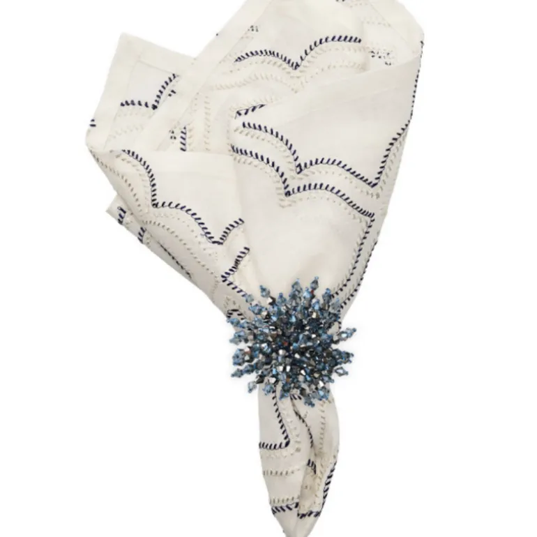 Brilliant Napkin Ring Midnight Set of 4