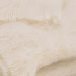 Brushed Cream Alpaca Throw