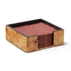 Burl Veneer Cocktail Napkin Holder