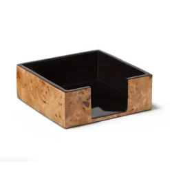 Burl Veneer Cocktail Napkin Holder