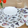 Butterflies Melamine Dinnerware Set of 4