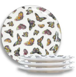 Butterflies Melamine Dinnerware Set of 4