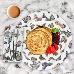 Butterflies Melamine Dinnerware Set of 4