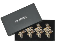 Butterflies Napkin Ring Champagne Set of 4