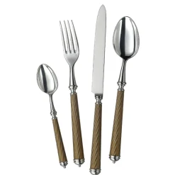 Cable Gold Silver Plated 5 Piece Flatware