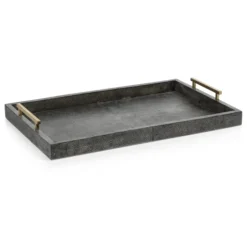 Cairo Shagreen Leather Bar Tray