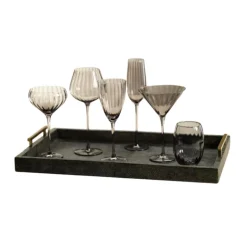 Cairo Shagreen Leather Bar Tray