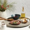 Calvin Faux Shagreen Lazy Susan Sand