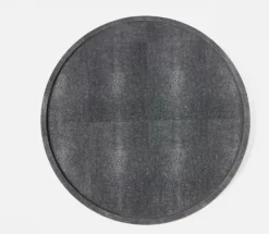 Calvin Faux Shagreen Lazy Susan Grey