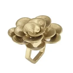 Camelia Napkin Ring Gold Set of 4