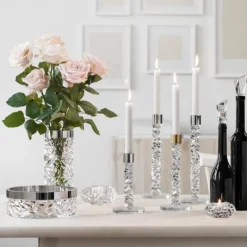 Carat Candlestick Brass Set of 2