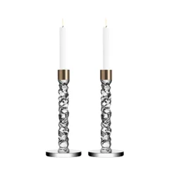 Carat Candlestick Brass Set of 2