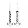Carat Candlesticks Silver Set of 2