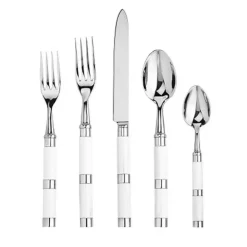 Carla Flatware White 5 Piece Setting