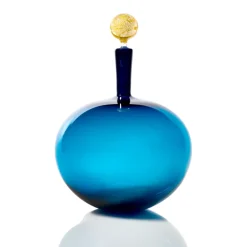 Carmella Decanters Steel Blue & Gold