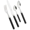 Cedre Black Silver Plate 5 Piece Setting