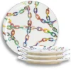 Chain Link Melamine Dinnerware Set of 4