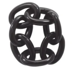 Chain Napkin Ring Black Set of 4