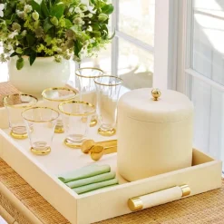 Classic Shagreen Cream Serving Tray