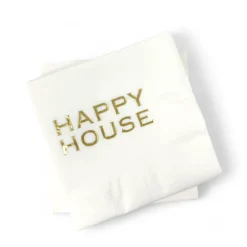 Cocktail Napkin Pack - Gold HAPPY HOUSE