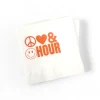 Cocktail Napkin Pack - Peace Love Happy Hour - Orange